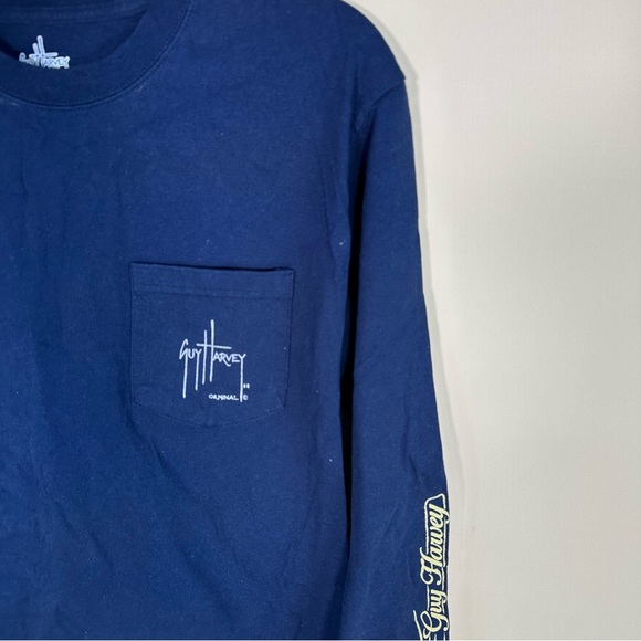 Guy Harvey Navy Long Sleeve T-Shirt - Picture 5 of 5